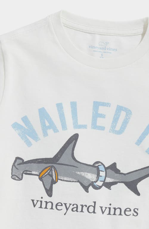 Shop Vineyard Vines Kids' Nailed It Graphic T-shirt In Marshmallow