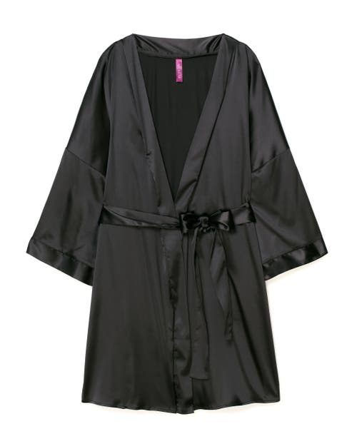 Shop Adore Me Roxey Kimono Robe In Black