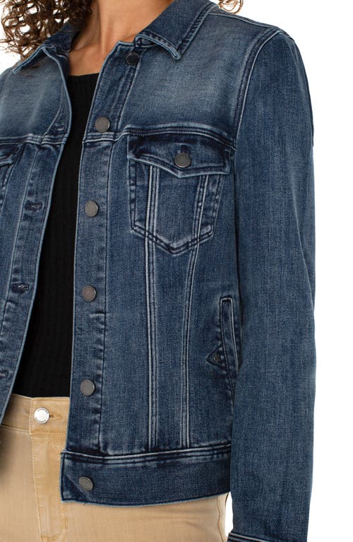 Shop Liverpool Los Angeles Classic Denim Jacket In Ponderay