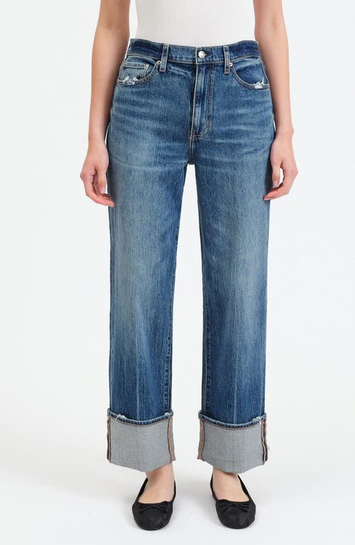 Shop Daze Eastside High Waist Cuff Crop Straight Leg Jeans In Rush Hour