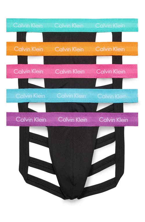 Calvin Klein Pride Pack of 5 Jock Straps in Black Multi at Nordstrom, Size Large