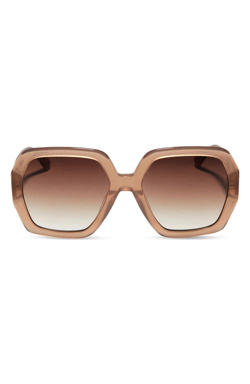 Diff Nola 51mm Gradient Square Sunglasses In Brown