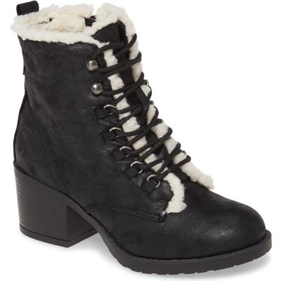 Mia Lars Faux Shearling Bootie- Black