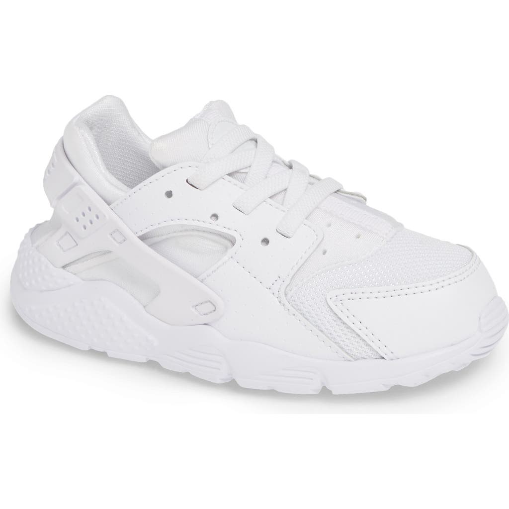 Nike Huarache Run Sneaker In White/pure Platinum/white