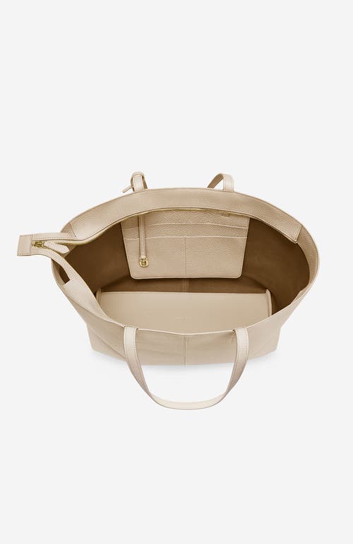 Maison De Sabre Maison De Sabré Large Leather Zipped Soft Tote In Saharan Nude