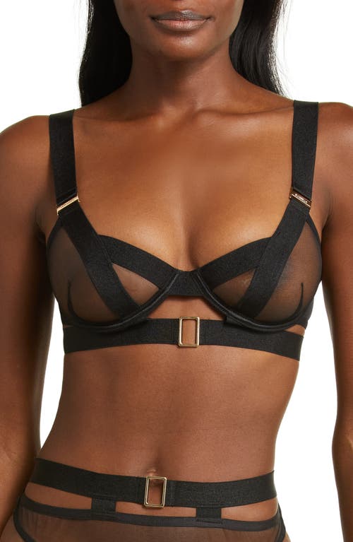 Bluebella Trinity Cutout Underwire Bra Black at Nordstrom,