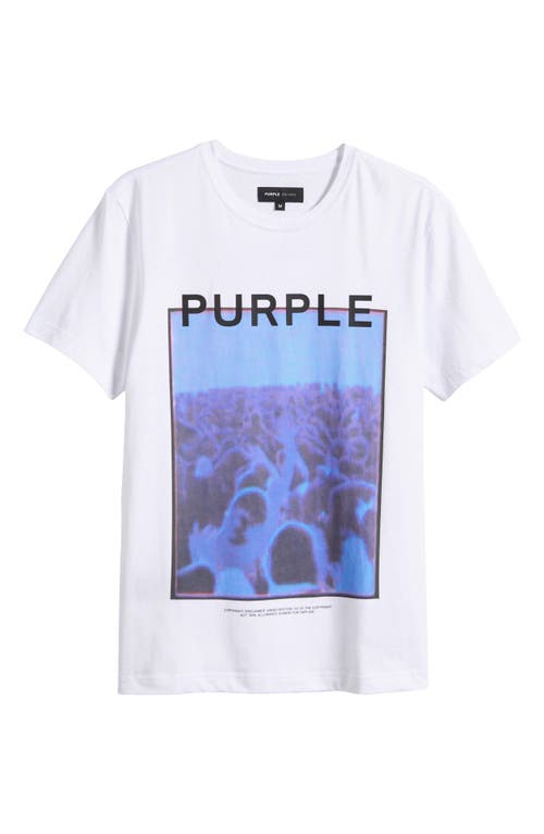 Shop Purple Brand Clean Cotton Graphic T-shirt In White