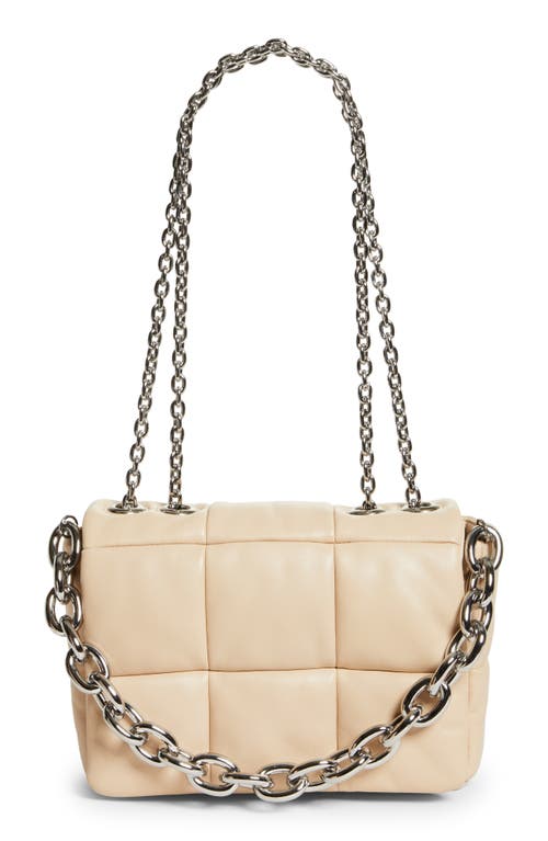 Stand Studio Holly Quilted Leather Shoulder Bag in Warm Sand/Silver