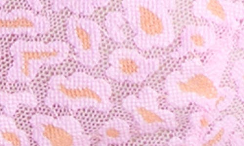 Shop Hanky Panky Cross Dye Retro Lace Triangle Bralette In Rose Petal/orange Blossom