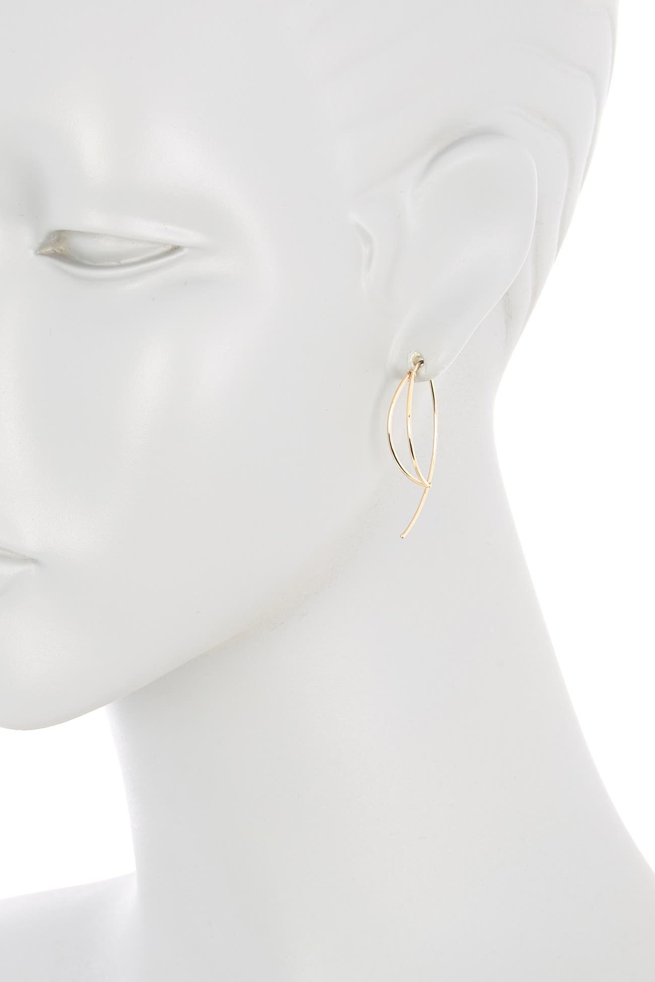 Candela 14K Gold Marquis Shaped Dangle Earrings Nordstrom Rack