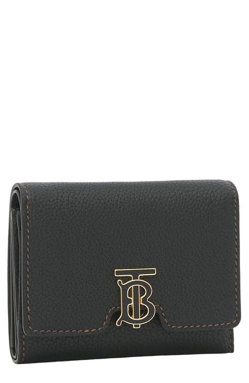 burberry TB Monogram Grainy Leather Wallet in Black at Nordstrom