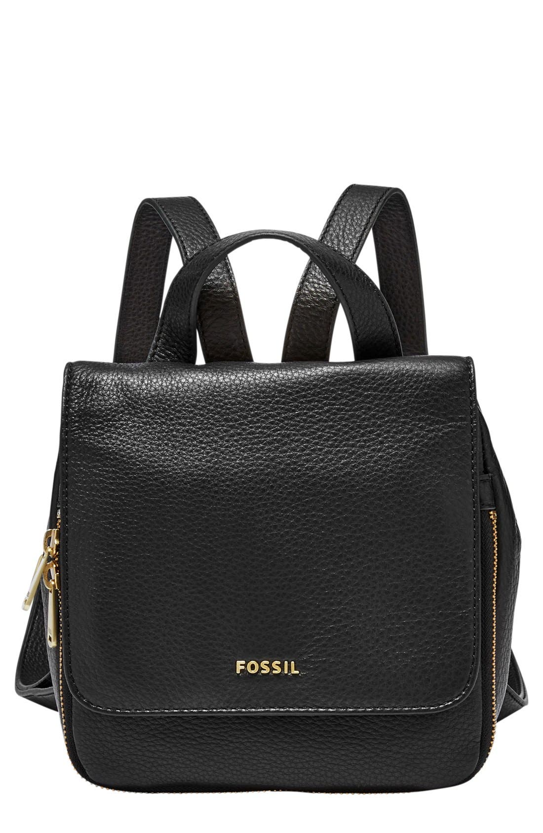 Fossil Leather Backpack Ladies IUCN Water