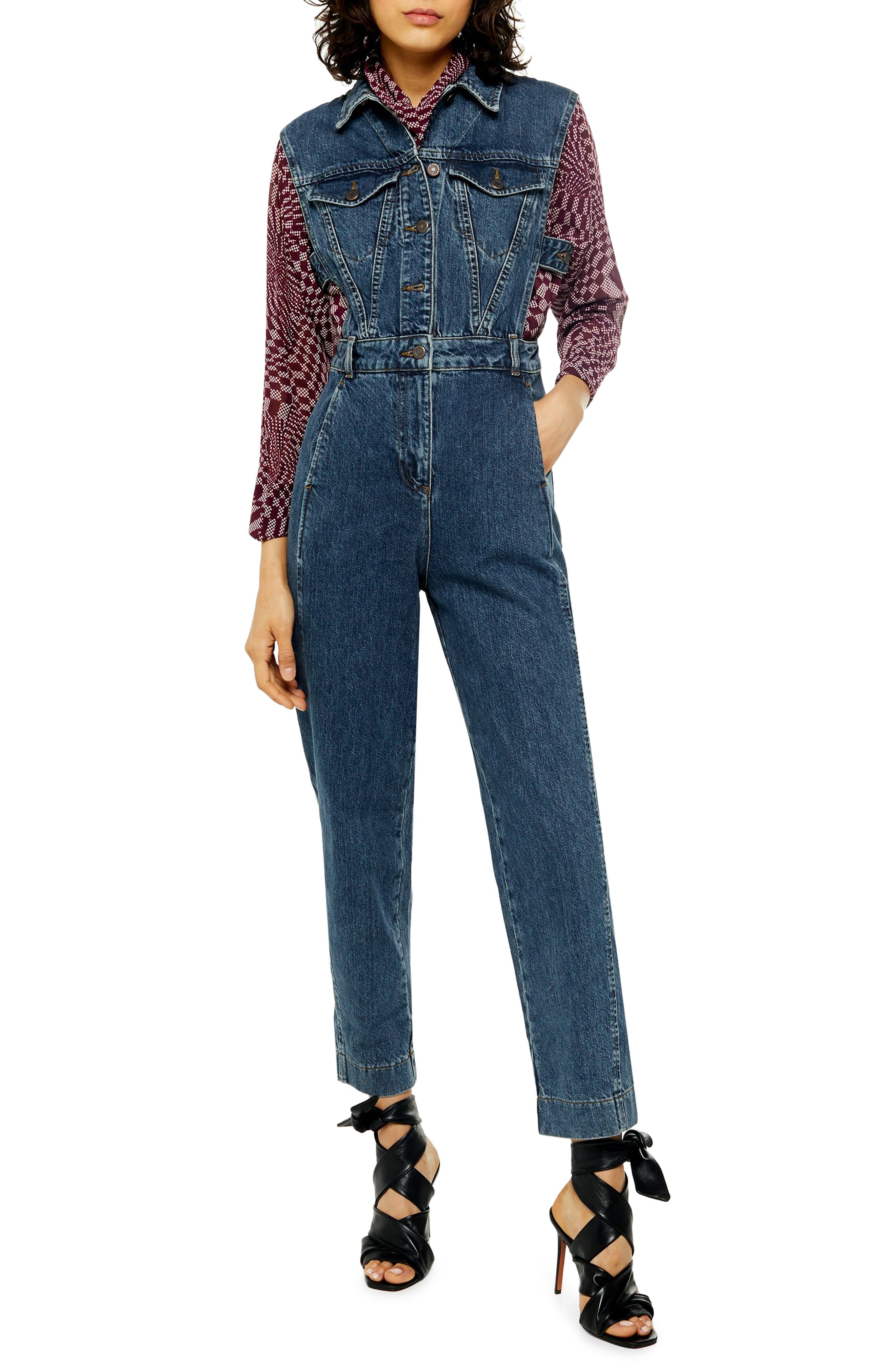 nordstrom denim jumpsuit