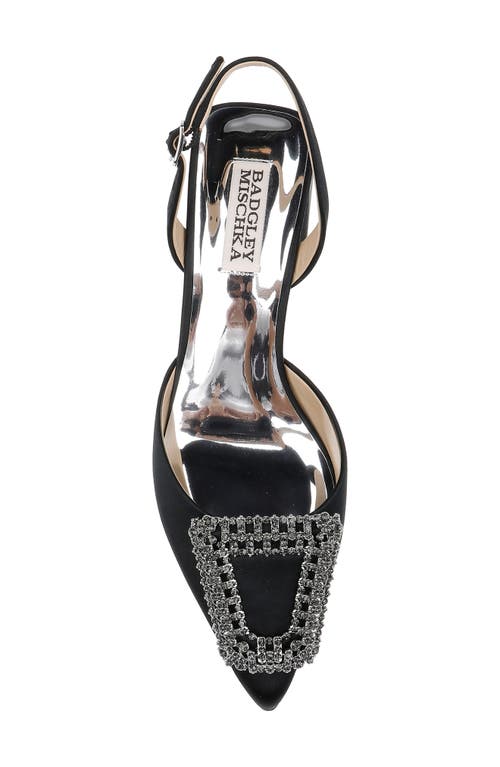 Shop Badgley Mischka Collection Emmie Slingback Pointed Toe Pump In Black