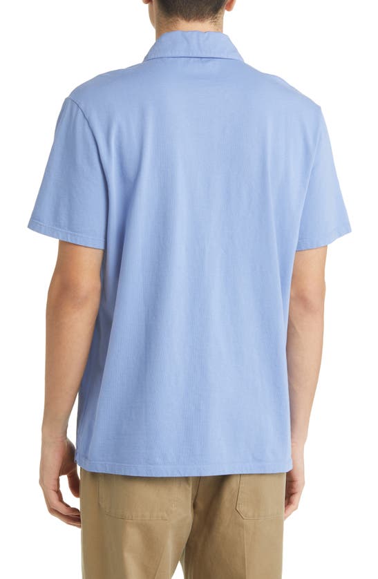Shop Vince Regular Fit Garment Dyed Cotton Polo In Washed Periwinkle