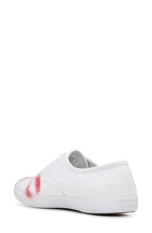 Keds Women's X Puppets And Puppets Champion Kisses Lace Up Canvas Sneakers In White