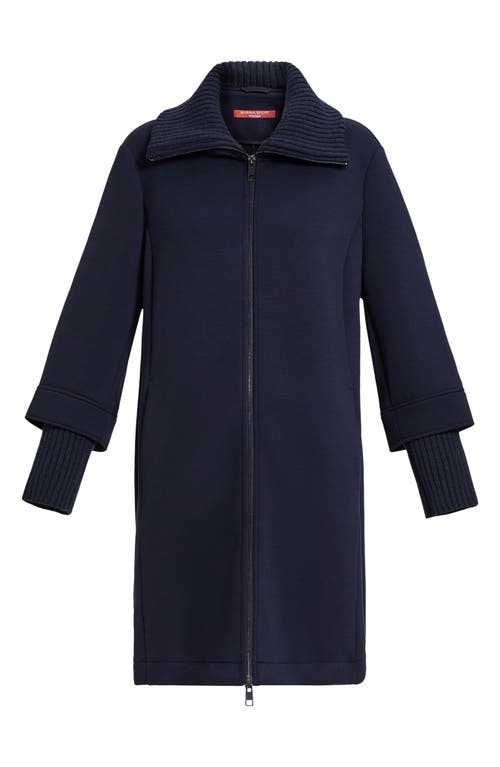 Shop Marina Rinaldi Melfi Double Jersey Jacket In Midnight Blue