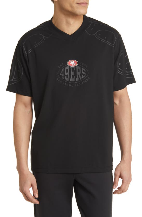 Shop Hugo Boss Boss X Nfl Tackle Graphic T-shirt In San Francisco 49ers Black
