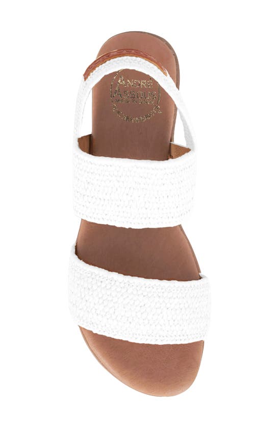 Andre Assous Nigella Featherweight Woven Slingback Sandal In White