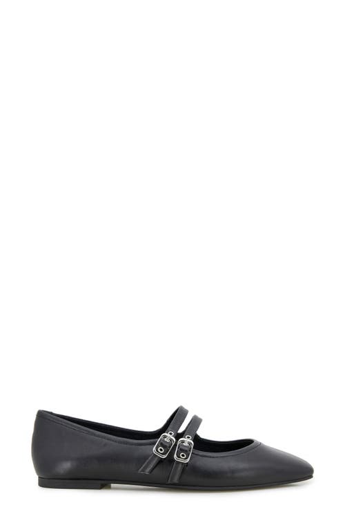 Shop Kenneth Cole Jasmine Mary Jane Flat In Black Leather