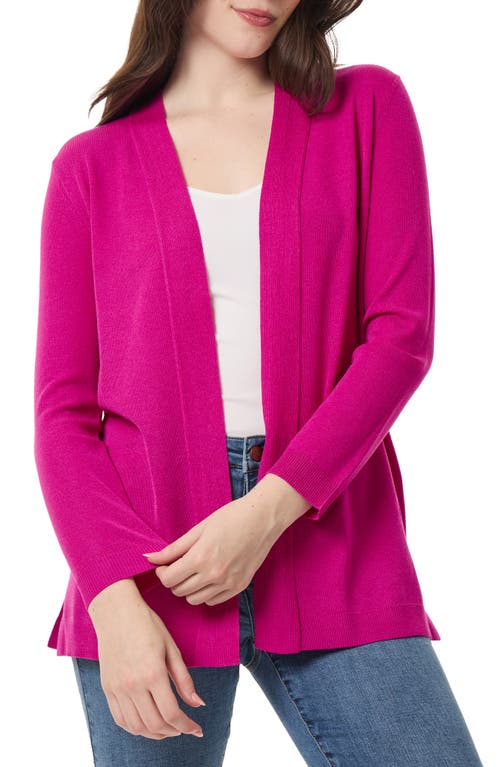 Open Front Cardigan in Bright Orchid