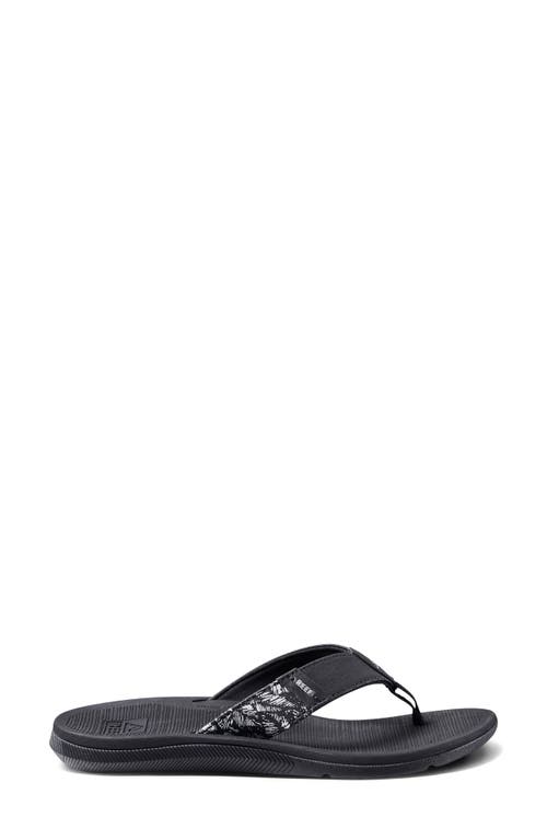 Shop Reef Santa Ana Flip Flop In Black/white