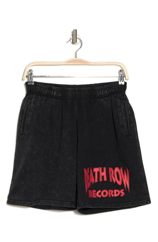 Shop Death Row Records Oversize Fleece Shorts In Black
