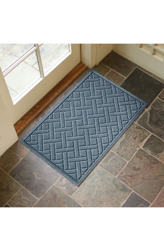 Shop Bungalow Flooring Waterhog Lattice Floor Mat In Bluestone