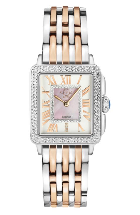 Women's Padova Swiss Diamond Square Watch, 28.5mm - 0.014 ctw