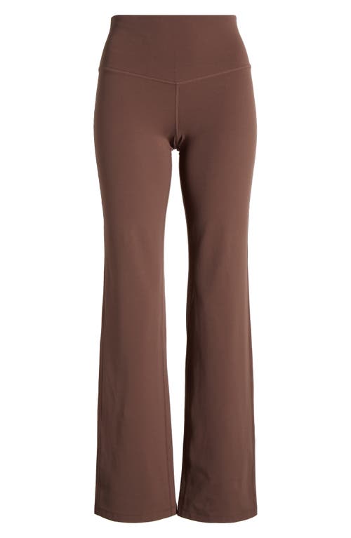 zella Studio Luxe High Waist Flare Pants in Brown Fawn at Nordstrom, Size X-Small
