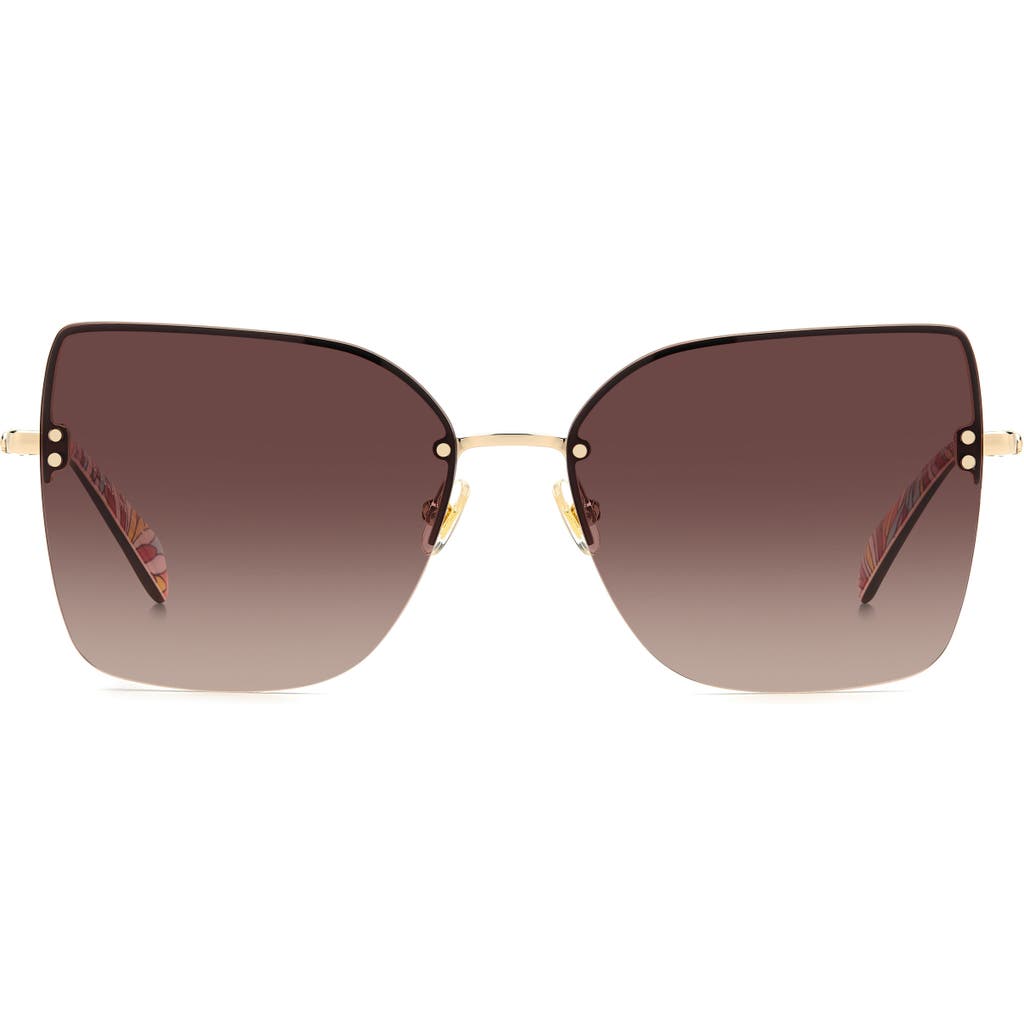 Kate Spade New York Ariellags 58mm Gradient Cat Eye Sunglasses In Brown