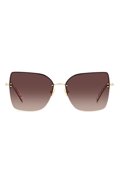 Kate Spade New York ariellags 58mm gradient cat eye sunglasses in Gold/Brown Gradient at Nordstrom