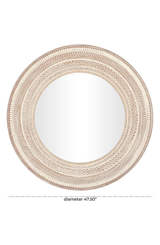 Shop Sonoma Sage Home Textured Circle Wall Mirror In Brown