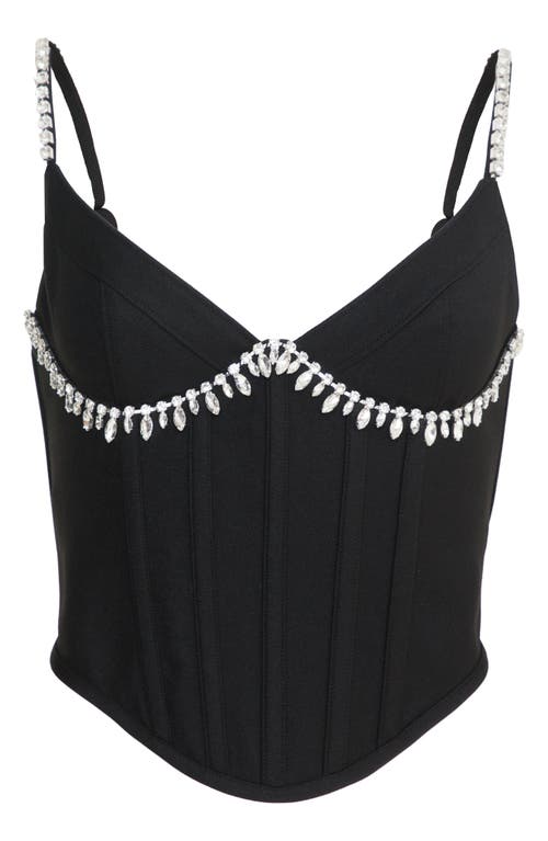 Shop Nasty Gal Diamante Embellished Corset Camisole In Black