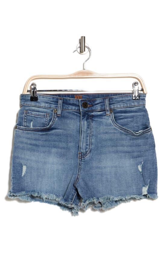 Shop Kut From The Kloth Kat Super High Waist Cutoff Denim Shorts In Campanula