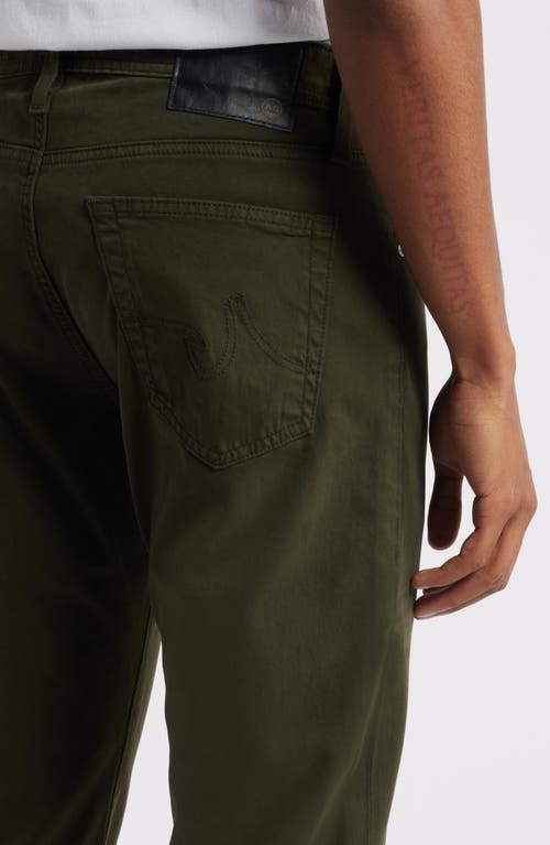 Ag Tellis Stretch Sateen Modern Slim Pants In Forest Mist