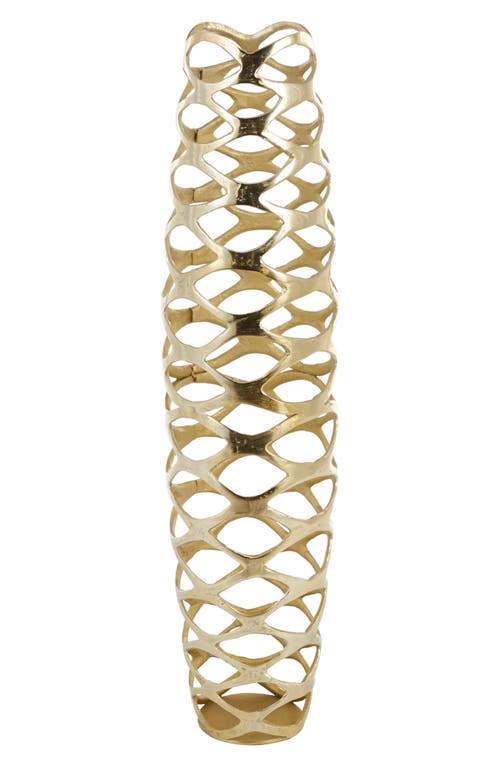 Vivian Lune Home Geometric Tall Vase In Gold