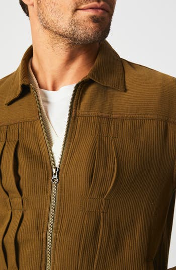 Linen Blend Cord Trucker Jacket