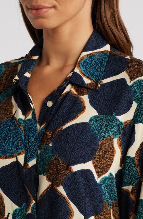 Masai Copenhagen Nadia Long Sleeve Button-up Shirtdress In Chipmunk