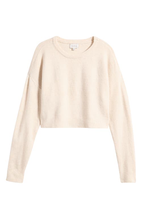 Shop Pacsun Iris Crewneck Crop Sweater In White Sand