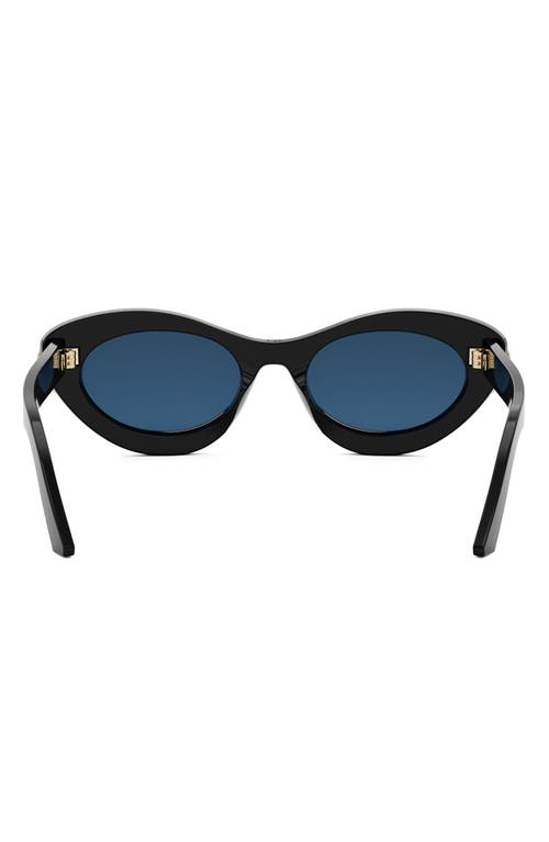 Shop Dior Meteor B1i Butterfly Sunglasses In Shiny Black/blue