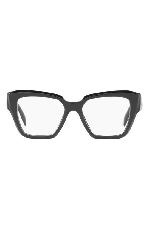 Prada 49mm Small Square Optical Glasses in Black at Nordstrom