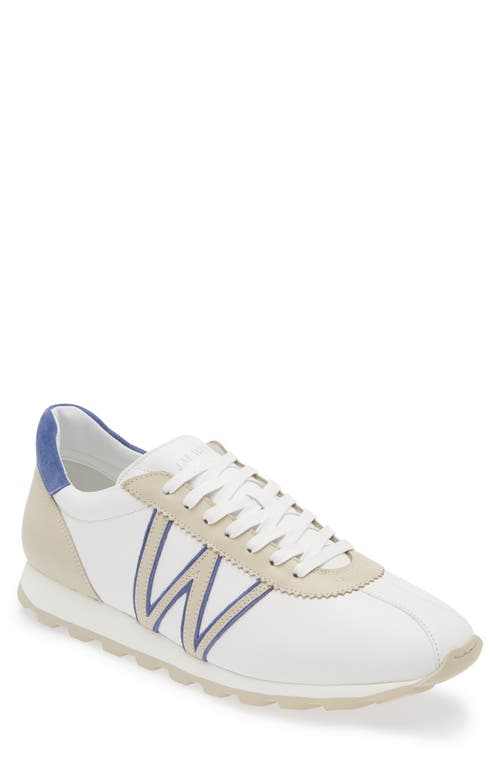 On My Way Sneaker in White/Beige/Blue