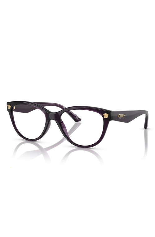 Versace 54mm Cat Eye Optical Glasses In Violet