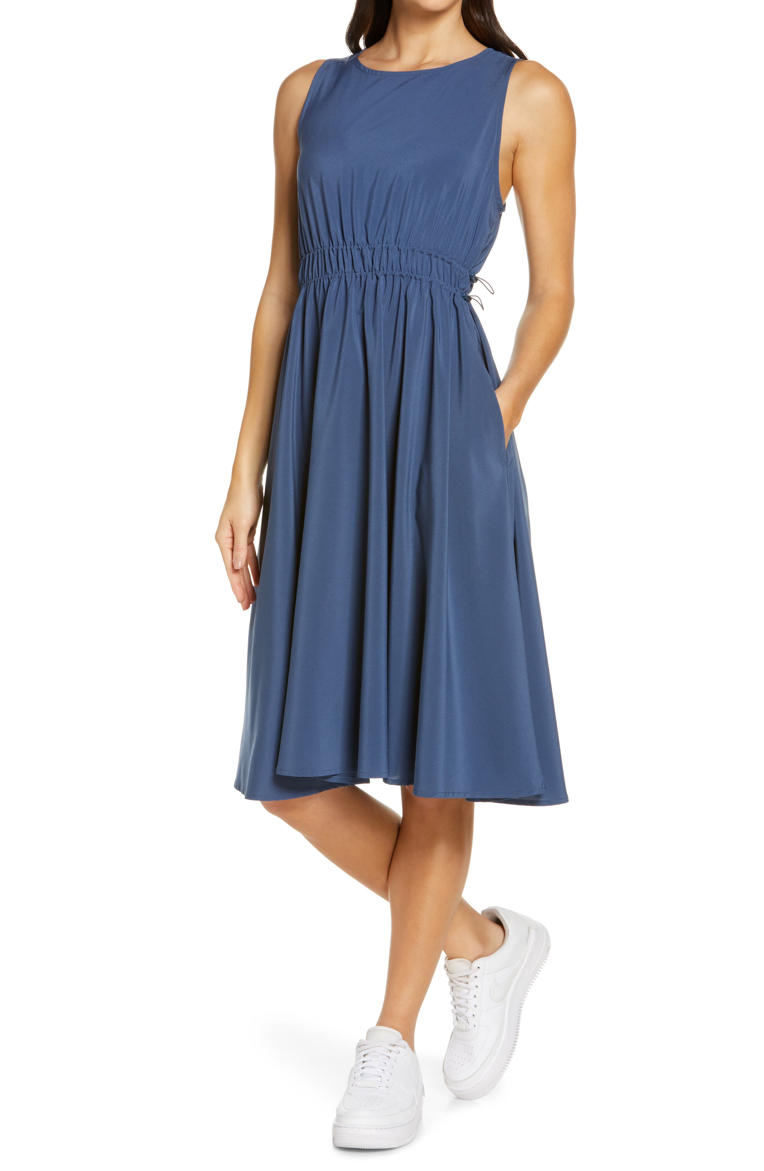 nordstrom navy blue long dress