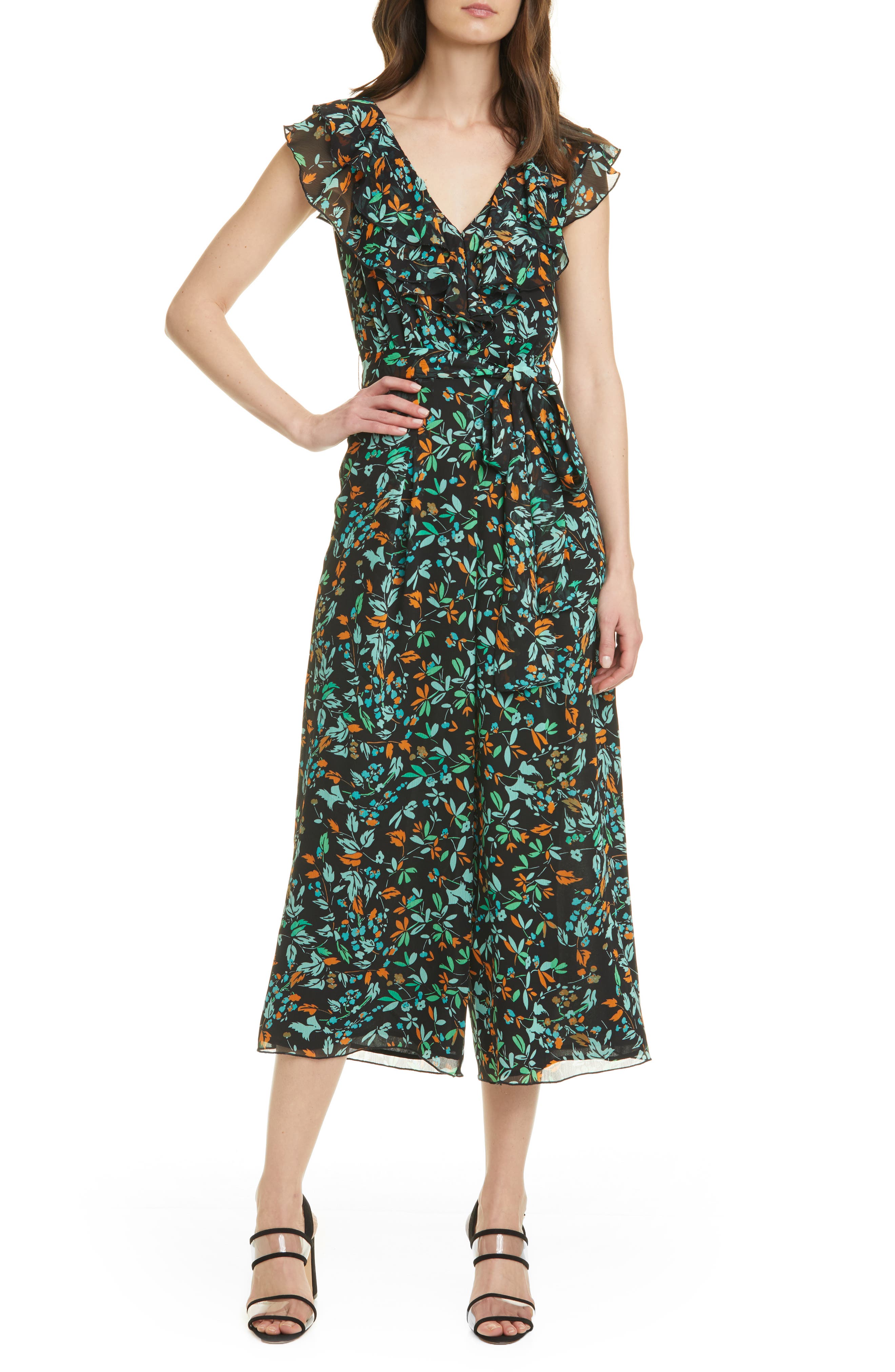 whistles floral jumpsuit