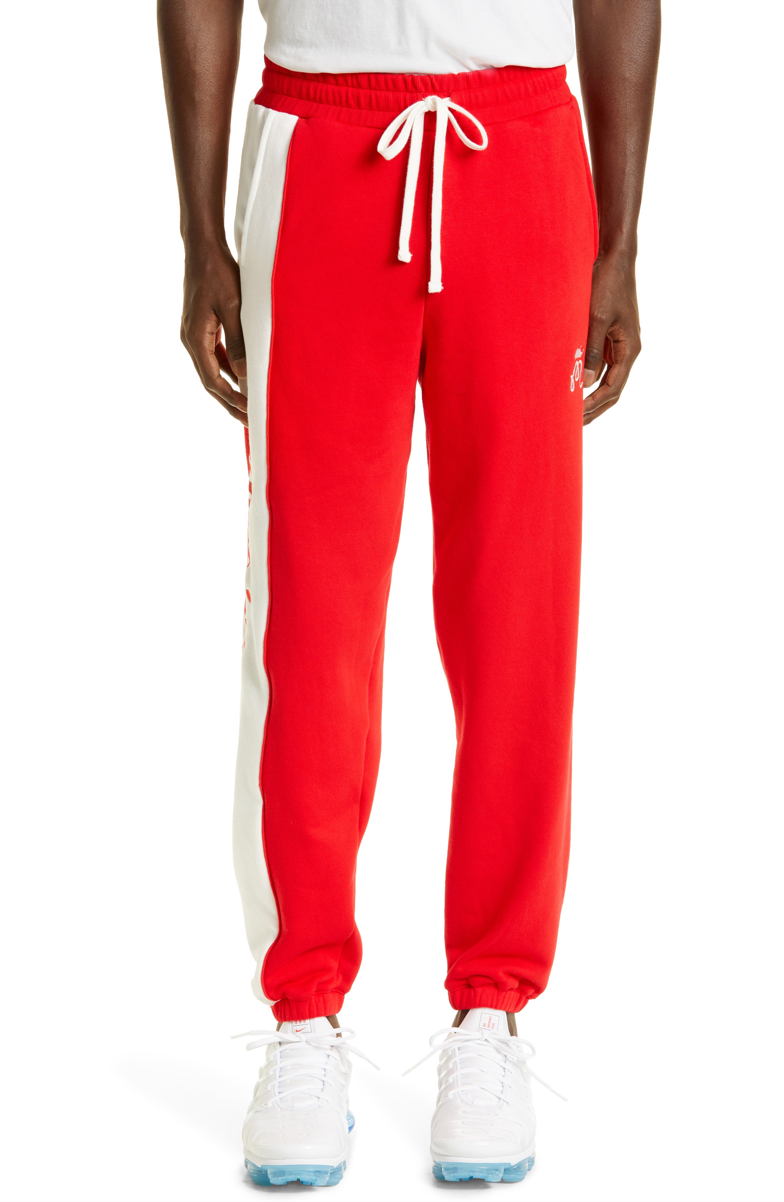 jogger pants red