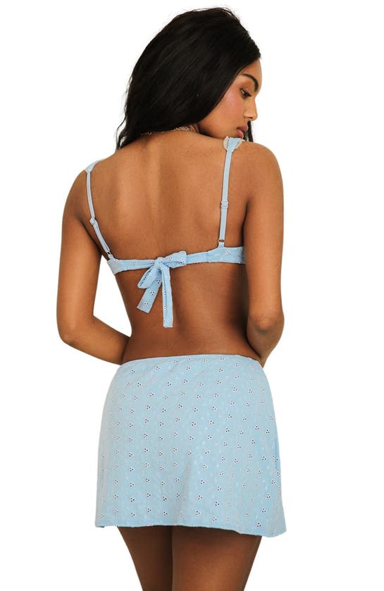 Dippin Daisys Charmed Slit Mini Skirt In Baby Blue