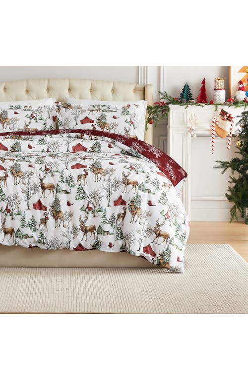 Southshore Fine Linens White Christmas Oversize Holiday Comforter Set In White Christmas