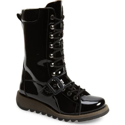 Fly London Selu Lace-Up Boot - Black